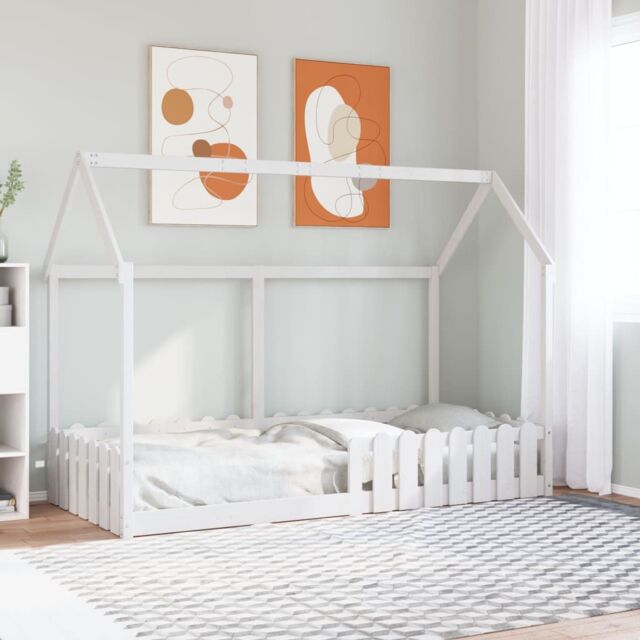 Berkfield Home Kids' House Bed Frame without Mattress White 90x190 cm Single - image 1