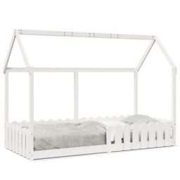 Berkfield Home Kids' House Bed Frame without Mattress White 90x190 cm Single - thumbnail 2