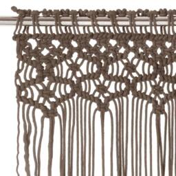 Berkfield Home Macrame Curtain Taupe 140x240 cm Cotton