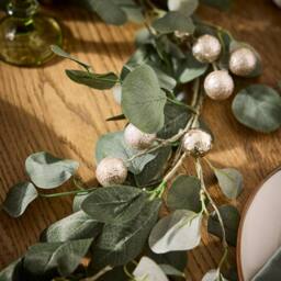 Dibor Eucalyptus Sparkle Xmas Table Decor Christmas Garland 2m - Size: Large - thumbnail 3