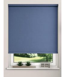 New Edge Blinds Thermal Blackout Roller Blinds 175cm Drop x Width 75cm Navy - Size: 180 cm width x 175 cm drop