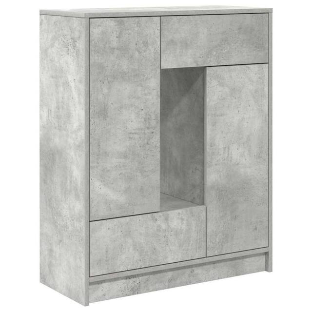 Berkfield Home Sideboard with Drawers & Doors Concrete Grey 73x31x90 cm - Size: 73 x 31 x 90 cm - image 1