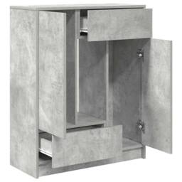 Berkfield Home Sideboard with Drawers & Doors Concrete Grey 73x31x90 cm - Size: 73 x 31 x 90 cm - thumbnail 5