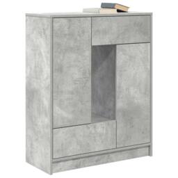 Berkfield Home Sideboard with Drawers & Doors Concrete Grey 73x31x90 cm - Size: 73 x 31 x 90 cm - thumbnail 4