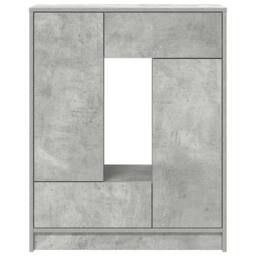 Berkfield Home Sideboard with Drawers & Doors Concrete Grey 73x31x90 cm - Size: 73 x 31 x 90 cm - thumbnail 6