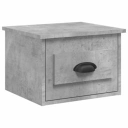 Berkfield Home Elegant Wall-mounted Bedside Cabinet Concrete Grey 41.5x36x28cm - Size: 41.5x36x28 cm - thumbnail 3