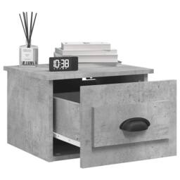 Berkfield Home Elegant Wall-mounted Bedside Cabinet Concrete Grey 41.5x36x28cm - Size: 41.5x36x28 cm - thumbnail 4