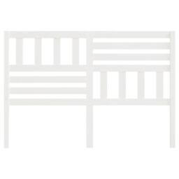Berkfield Home Beautiful Bed Headboard White 126x4x100 cm Solid Wood Pine - Size: 126 x 4 x 100 cm - thumbnail 4