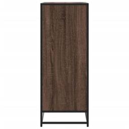 Berkfield Home Shoe Cabinet Brown Oak 75x38x97.5 cm Engineered Wood & Metal - thumbnail 5