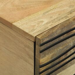 Berkfield Home Coffee Table - 80 x 50 x 40 cm, Solid Mango Wood in Beige - Size: 80 x 50 x 40 cm - thumbnail 6