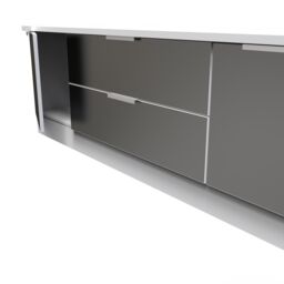 Ready Assembled 2 U Dover 2 Door 2 Drawer Superwide TV Unit (Ready Assembled) in Black - thumbnail 6