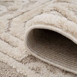Kukoon Silver White Modern Abstract Living Area Rug in Beige - Size: 120 cm x 170 cm - thumbnail 5