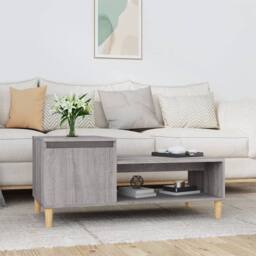 Berkfield Home Decorative Coffee Table Grey Sonoma 100x50x45 cm Engineered Wood - Size: 100 x 50 x 45 cm - thumbnail 2
