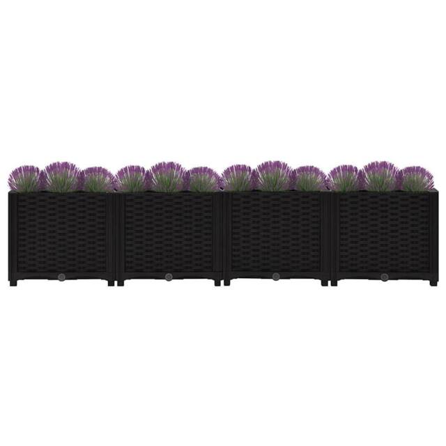 Berkfield Home Raised Bed 160x40x38 cm Polypropylene in Black - Size: 160 x 40 x 38 cm - image 1