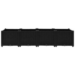 Berkfield Home Raised Bed 160x40x38 cm Polypropylene in Black - Size: 160 x 40 x 38 cm - thumbnail 4