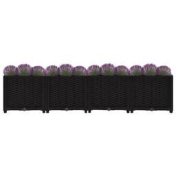 Berkfield Home Raised Bed 160x40x38 cm Polypropylene in Black - Size: 160 x 40 x 38 cm - thumbnail 1