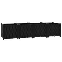 Berkfield Home Raised Bed 160x40x38 cm Polypropylene in Black - Size: 160 x 40 x 38 cm - thumbnail 3