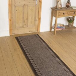 runrug Hallway Carpet Runner Rug - Hardwearing & Durable, 7mm - 'Inca' in Brown - Size: 66 cm x 210 cm - thumbnail 5