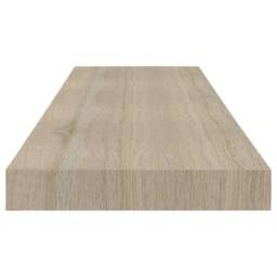 Berkfield Home Durable Floating Wall Shelf Oak 80x23.5x3.8 cm MDF in Light Oak - thumbnail 5