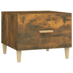 Berkfield Home Coffee Table Smoked Oak 50x50x40 cm Engineered Wood in Brown - Size: 50 x 50 x 40 cm - thumbnail 2