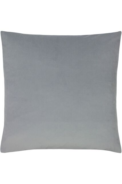 Paoletti Sunningdale Plain Velvet Cushion in Silver - Size: 50 cm x 50 cm - image 1