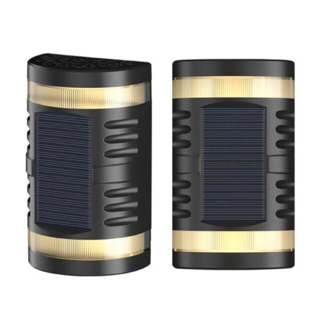 Obasyhig Pack of 2 Solar Hollow Pattern Outdoor Wall Lights in Warm White - image 1
