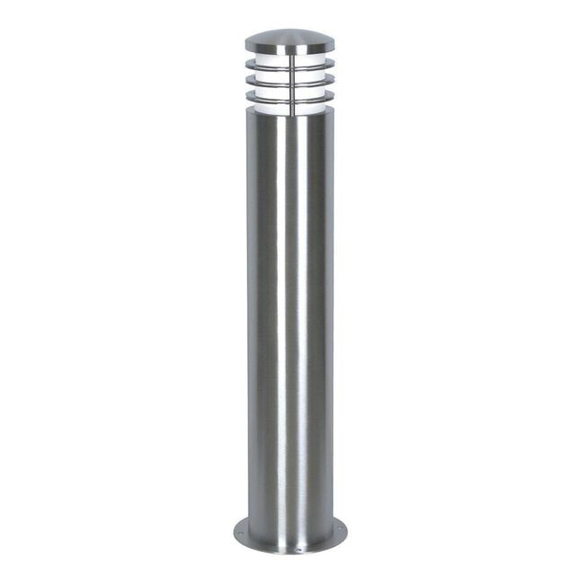 Netlighting Sandbanks 1 Light Outdoor Bollard Light Stainless Steel IP44 E27 in Grey - image 1