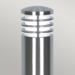 Netlighting Sandbanks 1 Light Outdoor Bollard Light Stainless Steel IP44 E27 in Grey - thumbnail 2