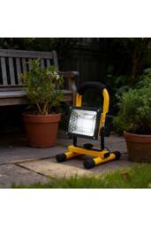 Living and Home Outdoor Rechargeable LED Floodlight in Yellow - thumbnail 2