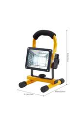 Living and Home Outdoor Rechargeable LED Floodlight in Yellow - thumbnail 4