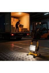 Living and Home Outdoor Rechargeable LED Floodlight in Yellow - thumbnail 5
