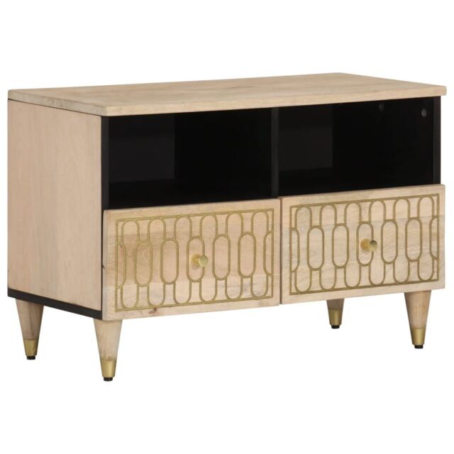 Berkfield Home TV Cabinet 70x33x46 cm Solid Wood Mango in Brown - Size: 70 x 33 x 46 cm - image 1