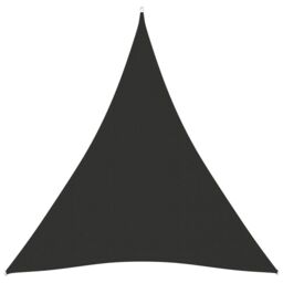 Berkfield Home Sunshade Sail Oxford Fabric Triangular 5x6x6 m Anthracite in Black - thumbnail 1
