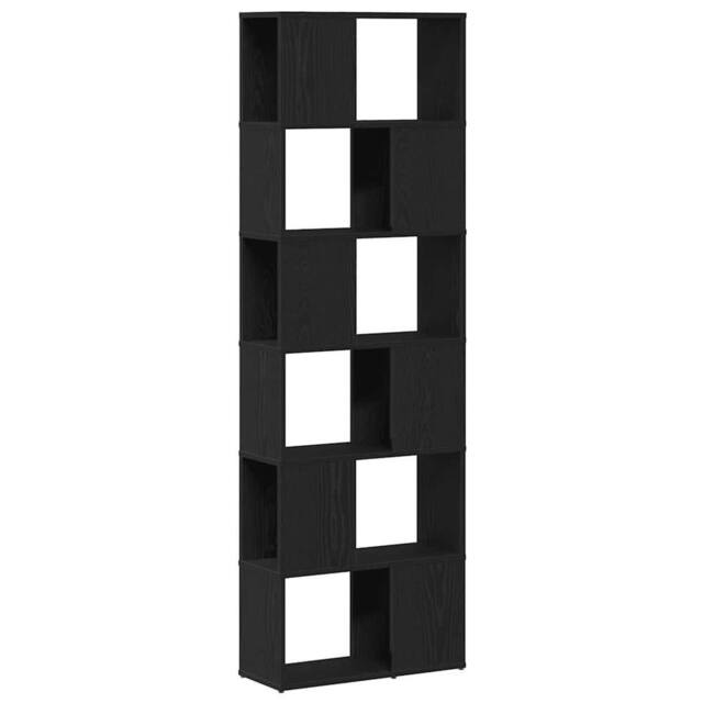 Berkfield Home Book Cabinet/Room Divider Black Oak 60x24x186 cm - Size: 60 x 24 x 186 cm - image 1