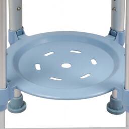 Levede Shower Chair Swivel 6-Level Adjustable Height Shower Bath Stool Seat in Blue - thumbnail 5