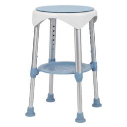 Levede Shower Chair Swivel 6-Level Adjustable Height Shower Bath Stool Seat in Blue - thumbnail 1