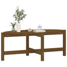 Berkfield Home Coffee Table Honey Brown 118x63x45 cm Solid Wood Pine - Size: 118 x 63 x 45 cm - thumbnail 4