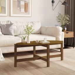 Berkfield Home Coffee Table Honey Brown 118x63x45 cm Solid Wood Pine - Size: 118 x 63 x 45 cm - thumbnail 2