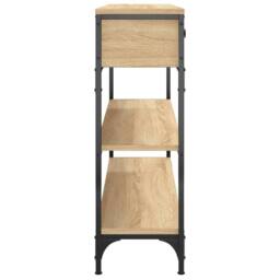 Berkfield Home Decorative Console Table Sonoma Oak 100x25x75 cm Engineered Wood in Light Oak - Size: 100 x 25 x 75 cm - thumbnail 7