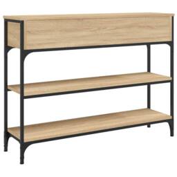 Berkfield Home Decorative Console Table Sonoma Oak 100x25x75 cm Engineered Wood in Light Oak - Size: 100 x 25 x 75 cm - thumbnail 8
