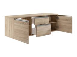 Vente-unique Wall-Hung Vanity Unit - Light Natural - 150 Cm - JIMENA II in Light Oak - thumbnail 6