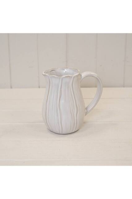 KDMD Natural Ceramic Jug with Petal Shape design Small - image 1