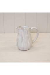 KDMD Natural Ceramic Jug with Petal Shape design Small - thumbnail 1