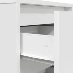 Berkfield Home Modern Bedside Cabinet with LED Lights¬†White 38x34x50 cm in White - Size: 38 x 34 x 50 cm - thumbnail 9