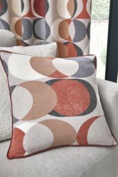 Fusion 'Sander' 100% Cotton Filled Cushion in Dark Red - Size: 43 cm x 43 cm