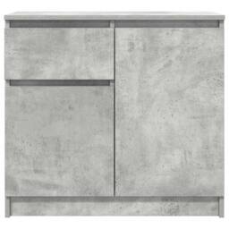 Berkfield Home Sideboard with Drawer Concrete Grey 71x35x65 cm Engineered Wood - Size: 71 x 35 x 65 cm - thumbnail 6