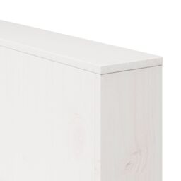 Berkfield Home Garden Sofa 2-Seater 134x60x62 cm White Solid Wood Pine - Size: 134 x 60 x 62 cm - thumbnail 7