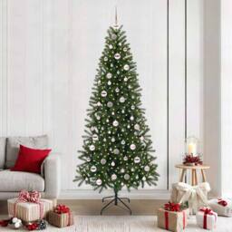 Berkfield Home Artificial Christmas Tree with 300 LEDs Green 210 cm PE & PVC