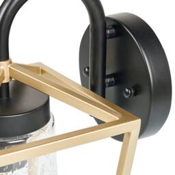 Wyld and Coco Outdoor Wall Light Gold Matte Iron and Glass Sconce - thumbnail 7