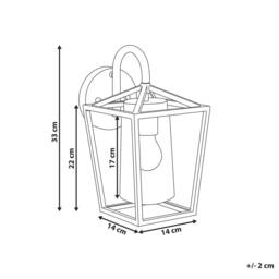 Wyld and Coco Outdoor Wall Light Gold Matte Iron and Glass Sconce - thumbnail 3